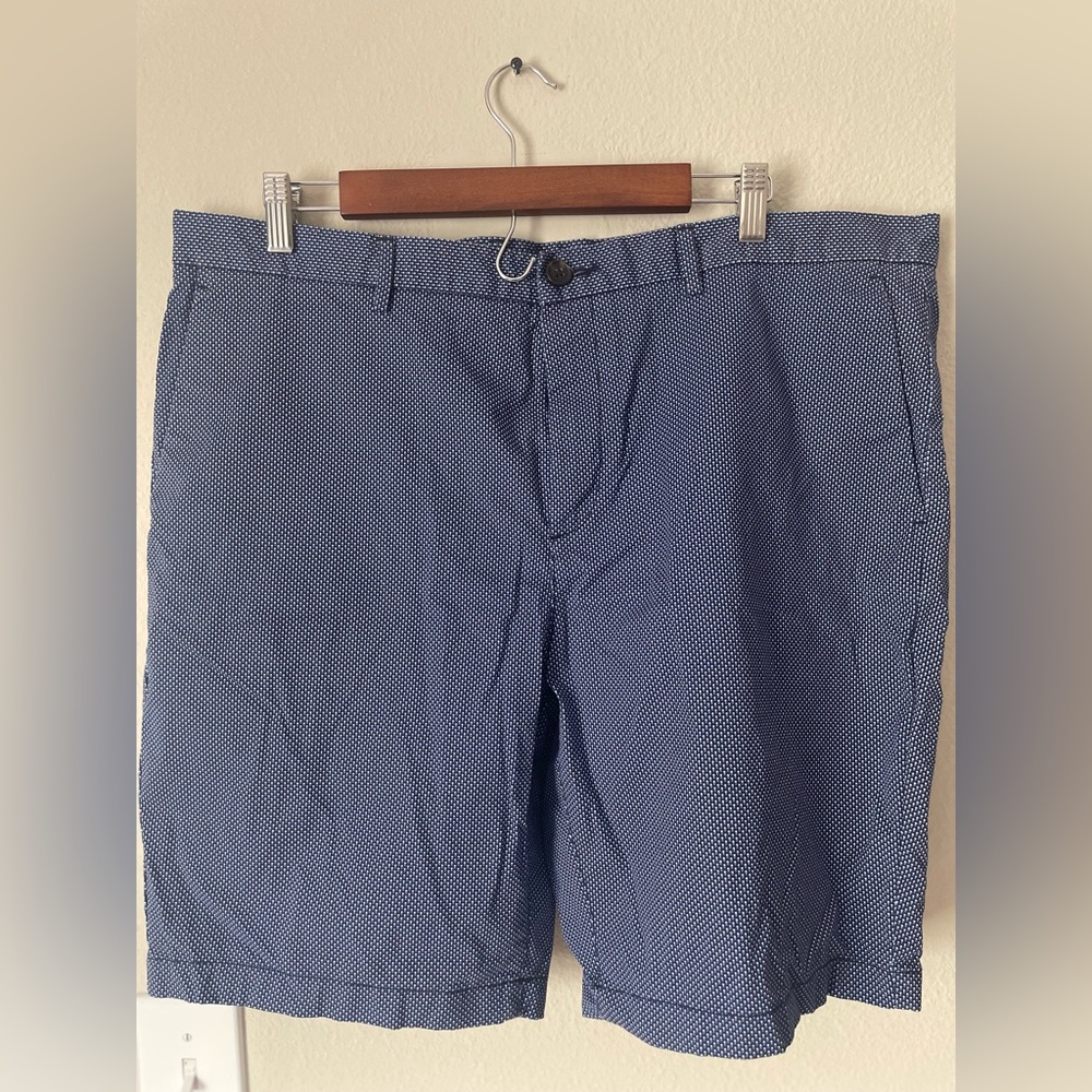 Michael Kors Blue Flat Front Men Shorts